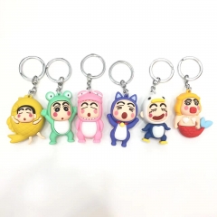 6 Styles Crayon Shin-chan Anime Figure Keychain