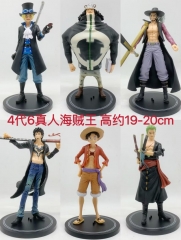 6款/套 4代真人海贼王公仔手办高约19-20厘米