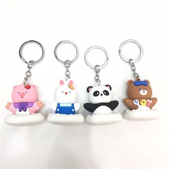 熊猫 迷你兔钥匙扣