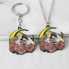 2 Styles SPY X FAMILY Cartoon Alloy Anime Necklace Keychain