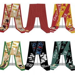 6 Styles One Piece Cartoon Flannelette Material Anime Scarf