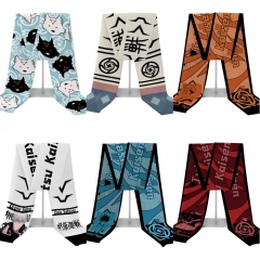 6 Styles Jujutsu Kaisen Cartoon Flannelette Material Anime Scarf