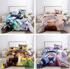 30 Styles 12 Sizes Genshin Impact Cartoon Pattern Quilt+Pillowcase (Set)
