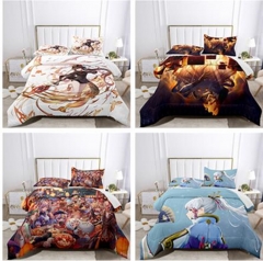30 Styles 12 Sizes Genshin Impact Cartoon Pattern Quilt+Pillowcase (Set)
