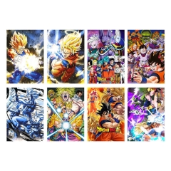 2 Styles 8PCS/SET42*29CM Dragon Ball Z Cartoon Anime Paper Poster