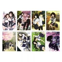 8pcs/set 42*29CM Hyouka Cartoon Cosplay Decoration Color Printing Anime Paper Poster Set
