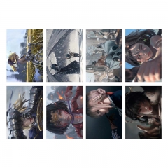 8pcs/set 42*29CM Ghost Blade Cartoon Cosplay Decoration Color Printing Anime Paper Poster Set