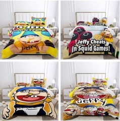 17 Styles 12 Sizes Rainbow Friends Cartoon Pattern Quilt+Pillowcase (Set)