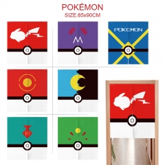 9 Styles 85*90CM Pokemon Cartoon Color Printing Anime Door Curtain
