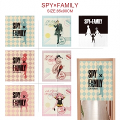10 Styles 85*90CM SPY X FAMILY Cartoon Color Printing Anime Door Curtain