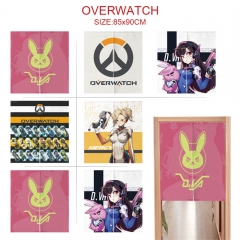 5 Styles 85*90CM Overwatch Cartoon Color Printing Anime Door Curtain