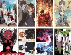 8pcs/set 42*29CM Bungo Stray Dogs Cartoon Cosplay Decoration Color Printing Anime Paper Poster Set