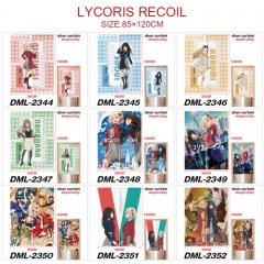 9 Styles 85*120CM Lycoris Recoil Cartoon Color Printing Anime Door Curtain