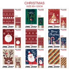 10 Styles 85*120CM Christmas Cartoon Color Printing Anime Door Curtain