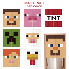 10 Styles 85*90CM Minecraft Cartoon Color Printing Anime Door Curtain