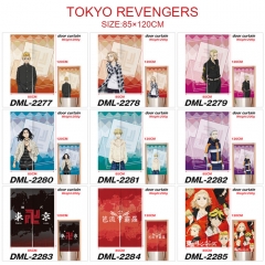 10 Styles 85*120CM Tokyo Revengers Cartoon Color Printing Anime Door Curtain
