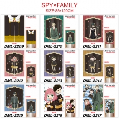 10 Styles 85*120CM SPY X FAMILY Cartoon Color Printing Anime Door Curtain