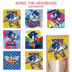 6 Styles 85*90CM Sonic the Hedgehog Cartoon Color Printing Anime Door Curtain
