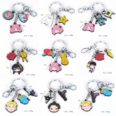 9 Styles SPY×FAMILY Cartoon Key Chains Alloy Keychain