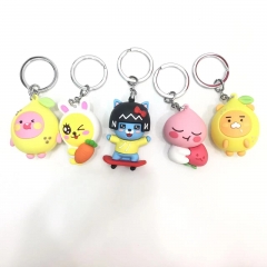 5 Styles Kakao Friends Cartoon Cute Anime Figure Keychain