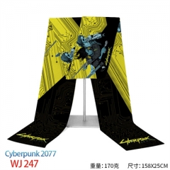 3 Styles Cyberpunk 2077 Cartoon Flannelette Material Anime Scarf