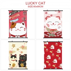 60*90cm 小挂画布画 招财猫-7款