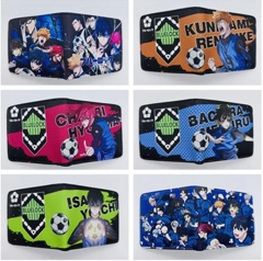 6 Styles Blue Lock Coin Purse PU Leather Anime Short Wallet