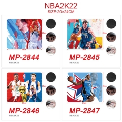 20*24CM 5PCS/SET 5 Styles NBA Star Color Printing Cartoon Anime Mouse Pad