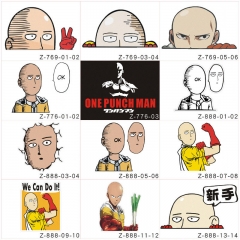 汽车贴纸一拳超人琦玉创意个性遮挡划痕车窗电动车反光贴纸