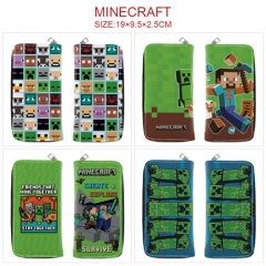 8 Styles Minecraft Cosplay Cartoon Anime PU Leather Fold Long Wallet and Purse