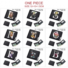 9 Styles One Piece Cartoon Pattern PU Coin Purse Anime Short Zipper Wallet