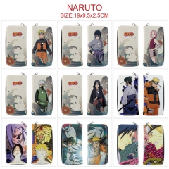 14 Styles Naruto Cosplay Cartoon Anime PU Leather Fold Long Wallet and Purse