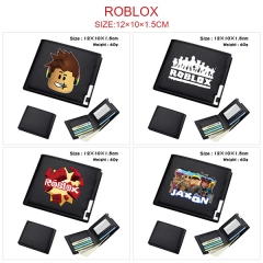 6 Styles Roblox Cartoon Pattern PU Coin Purse Anime Short Zipper Wallet
