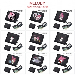 9 Styles My Melody Cartoon Pattern PU Coin Purse Anime Short Zipper Wallet
