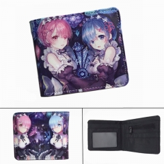 Re: Zero Kara Hajimeru Isekai Seikatsu Cosplay Cartoon Frosted Coin Purse Anime Folding Wallet