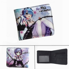 Re: Zero Kara Hajimeru Isekai Seikatsu Cosplay Cartoon Frosted Coin Purse Anime Folding Wallet