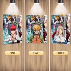 Chainsaw Man Cartoon Can Change Pattern Lenticular Flip Anime 3D Poster