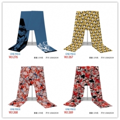 10 Styles One Piece Cartoon Flannelette Material Anime Scarf