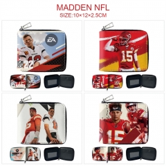 5 Styles MADDEN NFL Anime Short Zipper Wallet Purse
