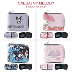 5 Styles Kuromi Melody Anime Short Zipper Wallet Purse