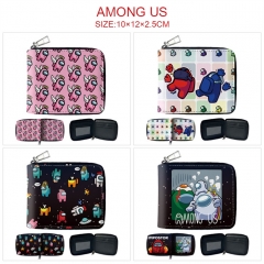 4 Styles AMONG US PU Anime Short Zipper Wallet Purse