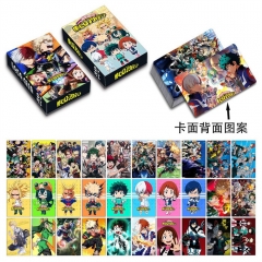新款 我的英雄学院 30张双面小卡 贺卡 LOMO卡 书签 盒装高清卡片