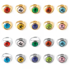 20 Styles Naruto Cospaly Cartoon Anime Alloy Ring
