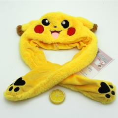 12 Styles Pokemon Pikachu Lilo & Stitch Moving Ears Winter Cup Anime Plush Hat
