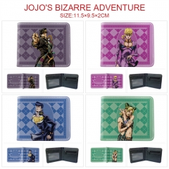 JOJO的奇妙冒险 -动漫pu皮革彩图拉链短钱包二折钱包