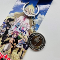 2 Styles Fairy Tail Cartoon Anime Alloy Keychain Necklace