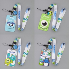 7 Styles 10PCS/SET Monsters University Anime Phone Strap Lanyard Card Holder Bag