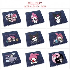 奇幻魔法melody-9F-动漫牛仔布对折二折钱包