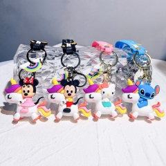 8 Styles My Little Pony Pikachu Mickey Minnie Donald Daisy Duck Lilo Stitch Hello Kitty Mario Anime Figure Keychain