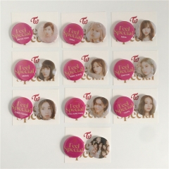 10 Styles K-POP TWICE Feel Special Alloy Brooch Pins